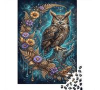 Magical Owl 1000 Piece Puzzle Steampunk for Relaxation First-Time Jigsaw Users Memory Improvement Small Gift Idea 52x38cm/1000pcs