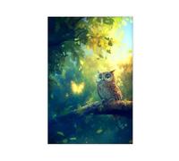 Magical Owl Canvas Poster Bedroom Decor Landscape Office Room Decor Gift 12x18inch(30x45cm)