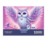 Magical Owl Family 1000 Pieces Challenging Game Toys Gift -Winged Owl with Babies Art for Home Wall Decoration Puzzle for Adults Kids70x50cm/1000pcs