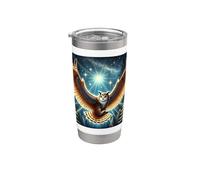 Magical Owl Floating Through a Starry Forest Stainless Steel Insulated Tumbler