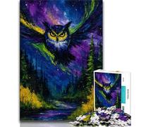 Magical Owl Jigsaw Puzzles for Adults,Help The Brain Exercise Addictive Toys to Cultivate Patience Parent-child Interaction 38x26cm