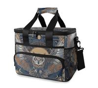 Magical Owl Moon Cooler Bag Thermal Insulated Picnic Lunch Bag Box Large Cool Bag for Beach Picnic Camping Travel Men Women
