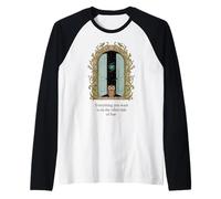 Magical Owl Portal Fantasy Night Sky Mystical Art Creatures Raglan Baseball Tee