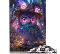Magical Owl with Hat Halloween Puzzles for Adults 1000 Piece Puzzle for Teenager Age 12 Years Up Christmas Eve Gifts 1000pcs (75x50cm)