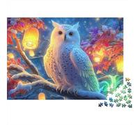 Magical Owl1000 Piece Cardboard Parrot Couple Jigsaw Puzzle Multi Pack Adult Couple Partners Challenging Puzzle Stress Relief Home Decoration 38x26cm/1000pcs