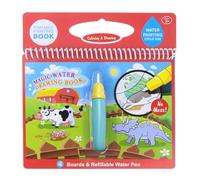 Magical Painting Book with Refillable Water Pen Educational Art Drawing Pad for Children Preschooler Painting Doodling Preschool Learning Tool