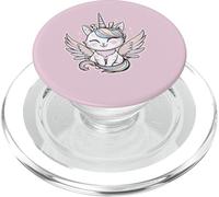 Magical Pastel Caticorn with Wings - Cute Unicorn Kittycorn PopSockets PopGrip for MagSafe