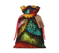 Magical Pattern Print Christmas Wrapping Bags Gift Bags With Drawstring, Xmas Party Presents And Favors