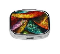 Magical Pattern Print Pill Box, 2 Large Compartmensts to Moistureproof Portable Pill Box Organiser for Travel