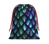 Magical Pattern Printed Christmas Drawstring Gift Bags For Decorating Christmas Trees Staircases And Porches Party Favors Wedding Decor & Holiday Packaging 3 Sizes