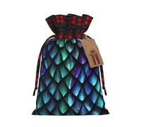 Magical Pattern Printing 4.7x6.9 Inch Christmas Bag Drawstring Closure,For Christmas Anniversaries Birthdays,Holds Gifts