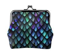 Magical Pattern Women's Leather Kiss-Lock Coin Purse,Double-Sided Full Print Pattern,Ultra-Fine Fiber Leather,Small Clutch Wallet for Cash,Cards,Coins