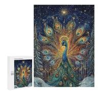 Magical Peacock Forest Scene Puzzle 1000 Teile Schwer Puzzle Spielzeug Lernspiel Impossible Herausforderungsspielzeug Für Erwachsene Kinder 500 PCS