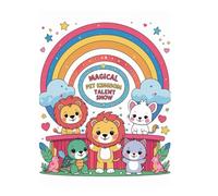Magical Pet Kingdom Talent Show: Super Cute Animal Coloring Book for Kids with Fun Scenes and Positive Life Lessons