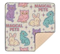 Magical Pets - Vintage Style Cute Foldable Baby Play Mat for Floor Cozy Breathable Kicking Mat for Baby Toddler Infant, 50'' x 50''