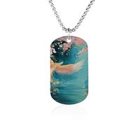 Magical Phoenixes Bird Memorial Necklace Personalized Jewelry Photo Pendant Necklaces for Men Women