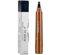 Magical Precise Waterproof Brow Pen, 4 Tipped Precise Brow Pen, Eyebrow Tattoo Pen Waterproof Microblading Eye brow Pencil, Smudge-Proof, Creates Natural Looking Brows (Light Brown)