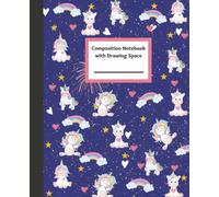 Magical Rainbow Unicorn Pre-K Writing Notebook: Primary Composition Notebook for Kids, Boys, Girls 4-8 yrs: Half Blank Wide-Ruled Composition Book| ... 9.25 inches | Daily Journal, Creative Writing