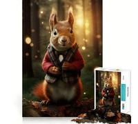 Magical Red Squirrel Adult Jigsaw Puzzles1000 Pieces Sharp Mind DownTime Game Family Pastime Art Display (50x75cm)