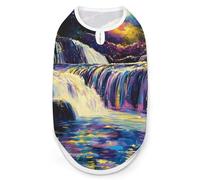 Magical River Under Moonlight Dog And Cat Clothes Pet Summer Sleeveless T Shirt Basic Vest XL