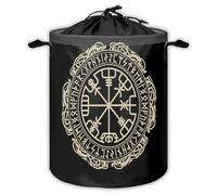 Magical Runic Compass Circle Laundry Hampers With Drawstring Wiccan Laundry Baskets For Bathroom Ouija Board Portable Clothes Storage Organizer Basket Tarot W 35 L 44 Cm