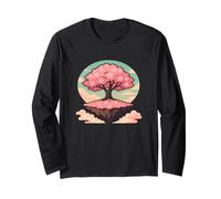 Magical Sakura Floating Island Cherry Blossom Tree Long Sleeve T-Shirt