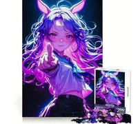 Magical Samurai Girl Anime 1000 Pieces Jigsaws Adults Puzzles Gifts Sharp Thinking Cozy Fun Fun Activity Game Night (38x26cm)