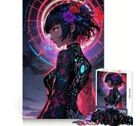 Magical Samurai Girl Japan Jigsaw Puzzle 1000 Piece for Adults Mind Exercise Stress Relief Family Play Birthday Idea (50x75cm)
