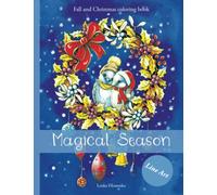 Magical Season Line art: Fall & Christmas coloring book LINE ART