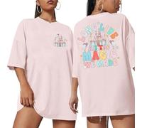 Magical Shirt Magic Kingdom Shirts: Long Live All The Magic We Made Tshirt Holiday Castle Graphic Tee Family Vacation Top, Pink, L
