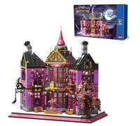 Magical Shop House Building Block Set, Halloween Haunted architectural Brick Toy, Halloween Home Kit for Kids Adults, Home Office Decoration, Christmas for Girls and Boys, Aged 14+ (1366PCS)