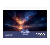Magical Sky Puzzles 1000 Piece Challenge Toy Adults And over 12 Years Old Fiery Clouds Family Fun Puzzle Educational Challenge Creative Leisure Home Decoration Gift 70x50cm/1000pcs