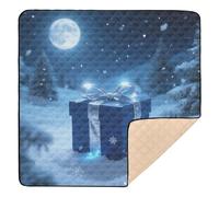 Magical Snowy Night Gift Soft Foam Baby Play Mat for Indoor Outdoor Washable Tummy Time & Crawling Mat for Baby Toddler Infant, 50'' x 50''