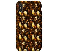 Magical Snowy Owls with Lanterns - Cozy Autumn-Winter Design Case for iPhone X/XS