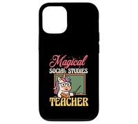 Magical Social Studies Teacher Funny Unicorn Back To School Case for iPhone 12/12 Pro