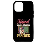 Magical Social Studies Teacher Funny Unicorn Back To School Case for iPhone 12 mini