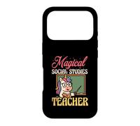 Magical Social Studies Teacher Funny Unicorn Back To School Case for iPhone 17 Pro
