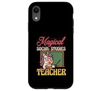 Magical Social Studies Teacher Funny Unicorn Back To School Case for iPhone XR