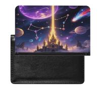 Magical Starry Passport Holder Unique PU Ultra-thin Passport Protective Case Compact Easy to Carry Passports Cover for Women And Men Passports Case