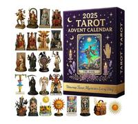 Magical Tarot Advent Calendar 2025, Novel 24 Days Calendars Countdown Blind Box, Tarot Art themed commemorative calendar different 2D Figures, Halloween Diviners Gift