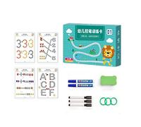 Magical Tracing Workbook Set, Magic Tracing Workbook for Kids, Magic Practice Copybook with Magic Pens, Reusable Writing Practice Book, Calligraphy Tracing Book for Kids (60pages)