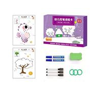 Magical Tracing Workbook Set, Magic Tracing Workbook for Kids, Magic Practice Copybook with Magic Pens, Reusable Writing Practice Book, Calligraphy Tracing Book for Kids (136pages)