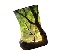 Magical Tree Pattern Nightlight Enchanting Forests Nature Inspired Resin Table Lamp for Living Room Bedroom Bedsides Decors Enchanting Forests Nature-Inspired Lamp Fantasy Home Decors Desk Light Tree