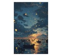 Magical Twilight Sea Vivid Wooden Jigsaw Puzzle for Adults, 1000 PCS