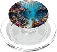 Magical Underwater Coral Reef Aesthetic Ocean PopSockets PopGrip for MagSafe