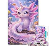 Magical Unicorn Axolotl Underwater Scene Jigsaw Puzzle, 1000 Piece | A January leisure activity on January afternoons for calm focus.