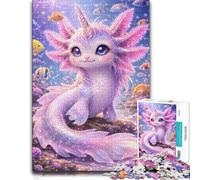 Magical Unicorn Axolotl Underwater Scene Jigsaw Puzzle, 1000 Piece | Indoor activity for adults on quiet evenings for a satisfying challenge.
