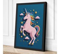 Magical Unicorn Dreams Canvas Wall Art Print 24x16 Inch (61 x 41 cm)