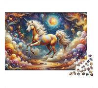 Magical Unicorn Fantasy Art Jigsaw Puzzles Puzzles for Adults Kids. 1000 Piece Whimsical Challenge Toy Educational Game Home Decoration for Educational Games Gifts 38x26cm/1000pcs