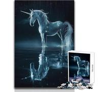 Magical Unicorn In Dark 1000 Piece Puzzle For Adults Play And Learn Smart Activity Unique Heartfelt Celebration Gift Size 50x75cm